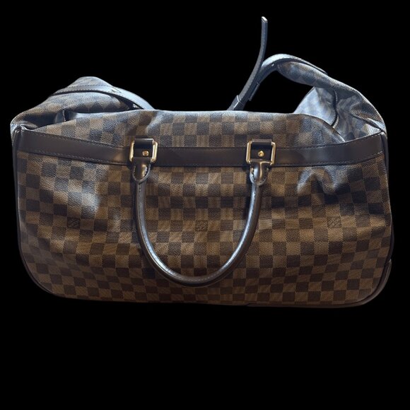 Damier Eole 60 2-Wheel Boston Bag Carry Bag Travel Bag Brown - Picture 5 of 14